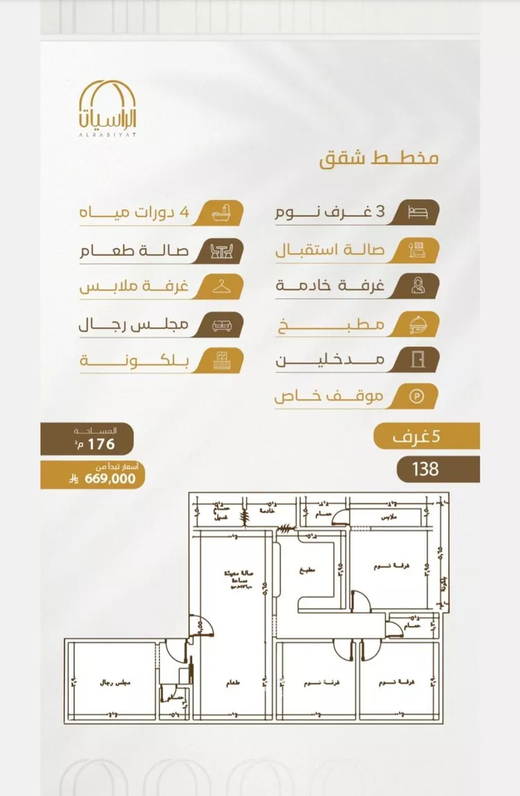 شقة للبيع في شارع عبدالله سليمان الفرعي, حي الورود, مدينة جدة, منطقة مكة المكرمة صورة 2