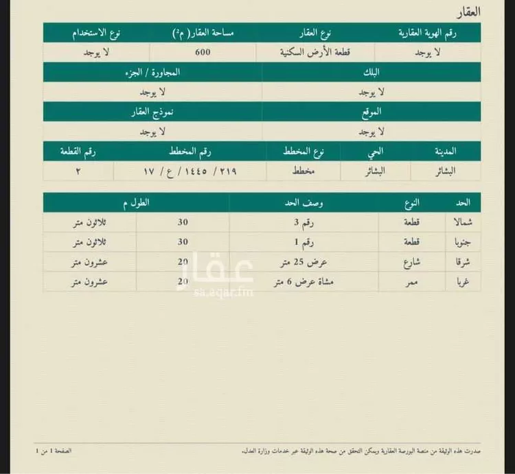 أرض للبيع في البشائر ، بلقرن صورة 2