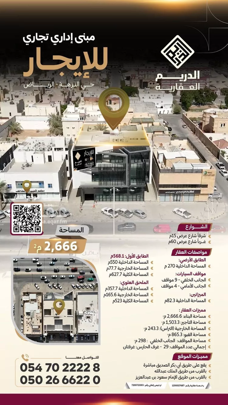 عمارة للإيجار في شارع ابي بكر الصديق الفرعي, حي النزهة, مدينة الرياض, منطقة الرياض