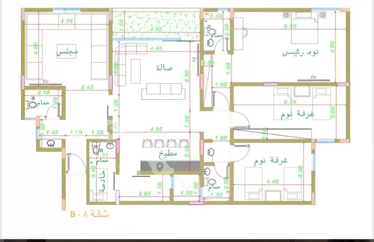 شقة للإيجار في شارع الطنيب, حي غرناطة, مدينة الرياض, منطقة الرياض