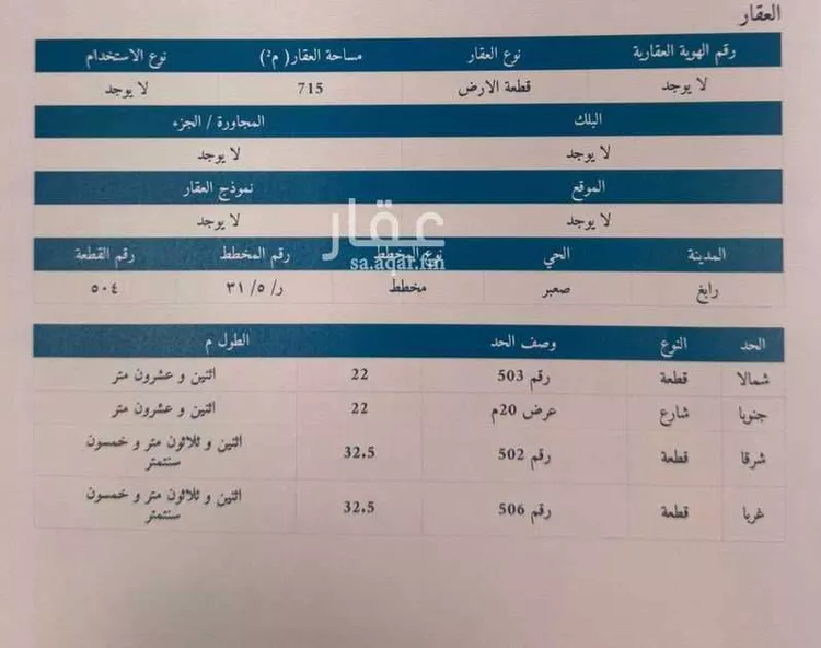 Land for Sale in King Abdullah Economic City KAEC