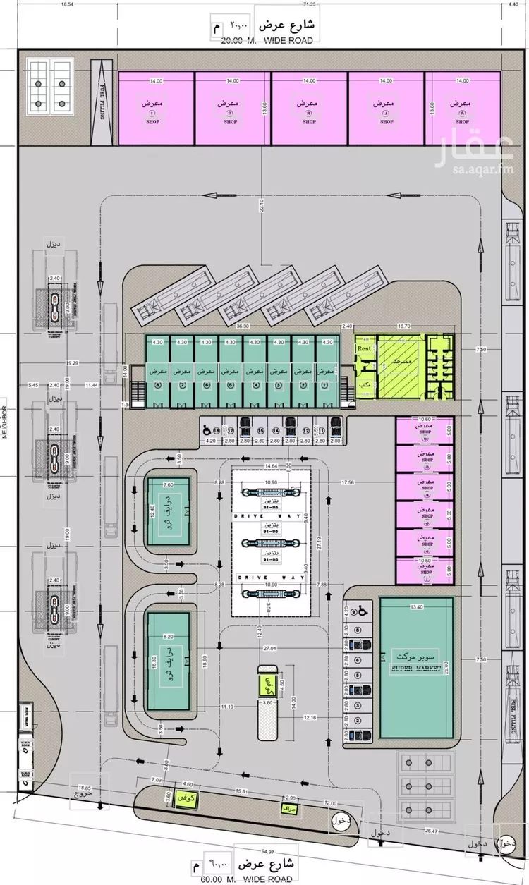 مستودع للإيجار في شارع طريق الملك عبدالعزيز, حي الخالدية الشمالية, مدينة الدمام, المنطقة الشرقية
