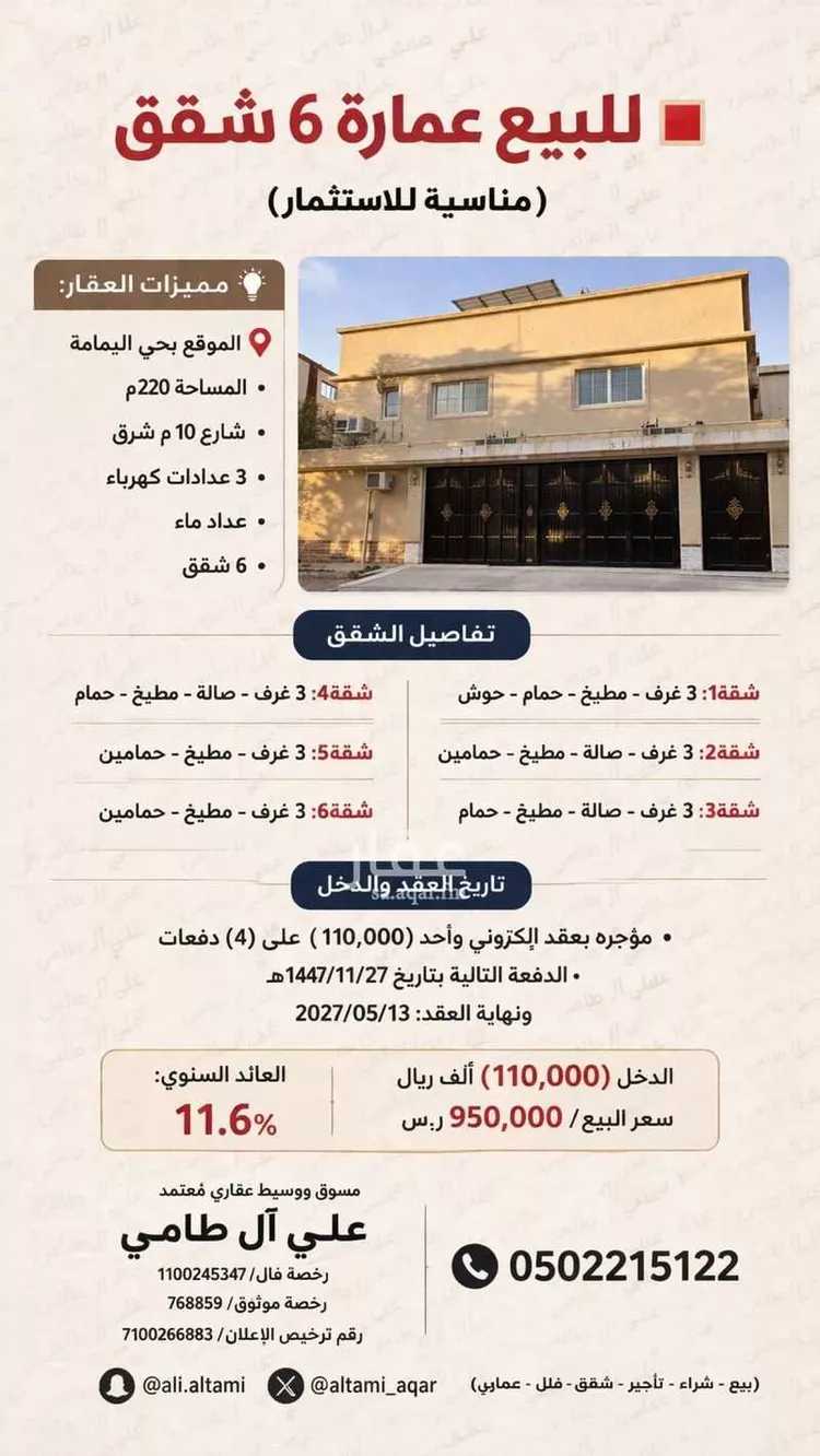 عمارة للبيع في شارع رشيد الشهاب, حي اليمامة, مدينة الرياض, منطقة الرياض