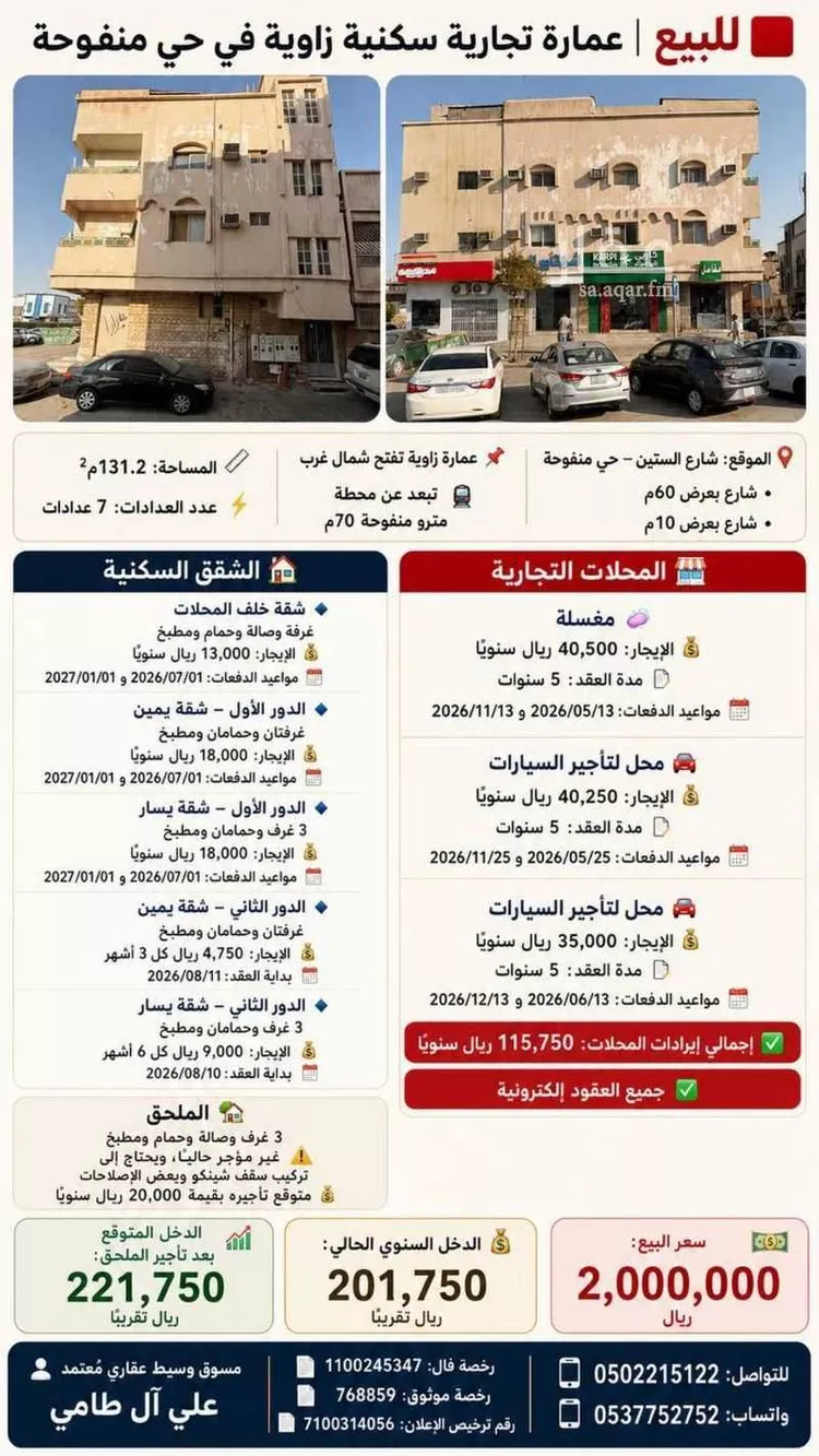 عمارة للبيع في شارع أسعد الدهان, حي منفوحة, مدينة الرياض, منطقة الرياض