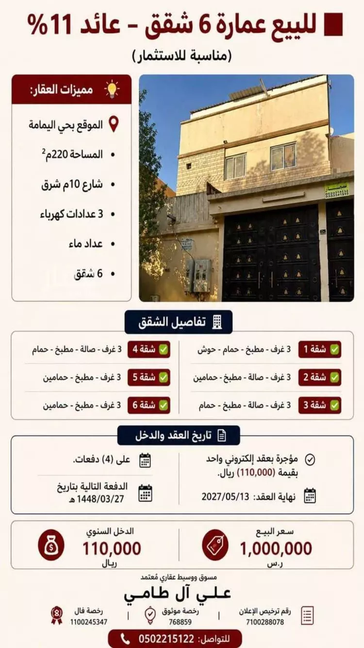 عمارة للبيع في شارع رشيد الشهاب, حي اليمامة, مدينة الرياض, منطقة الرياض