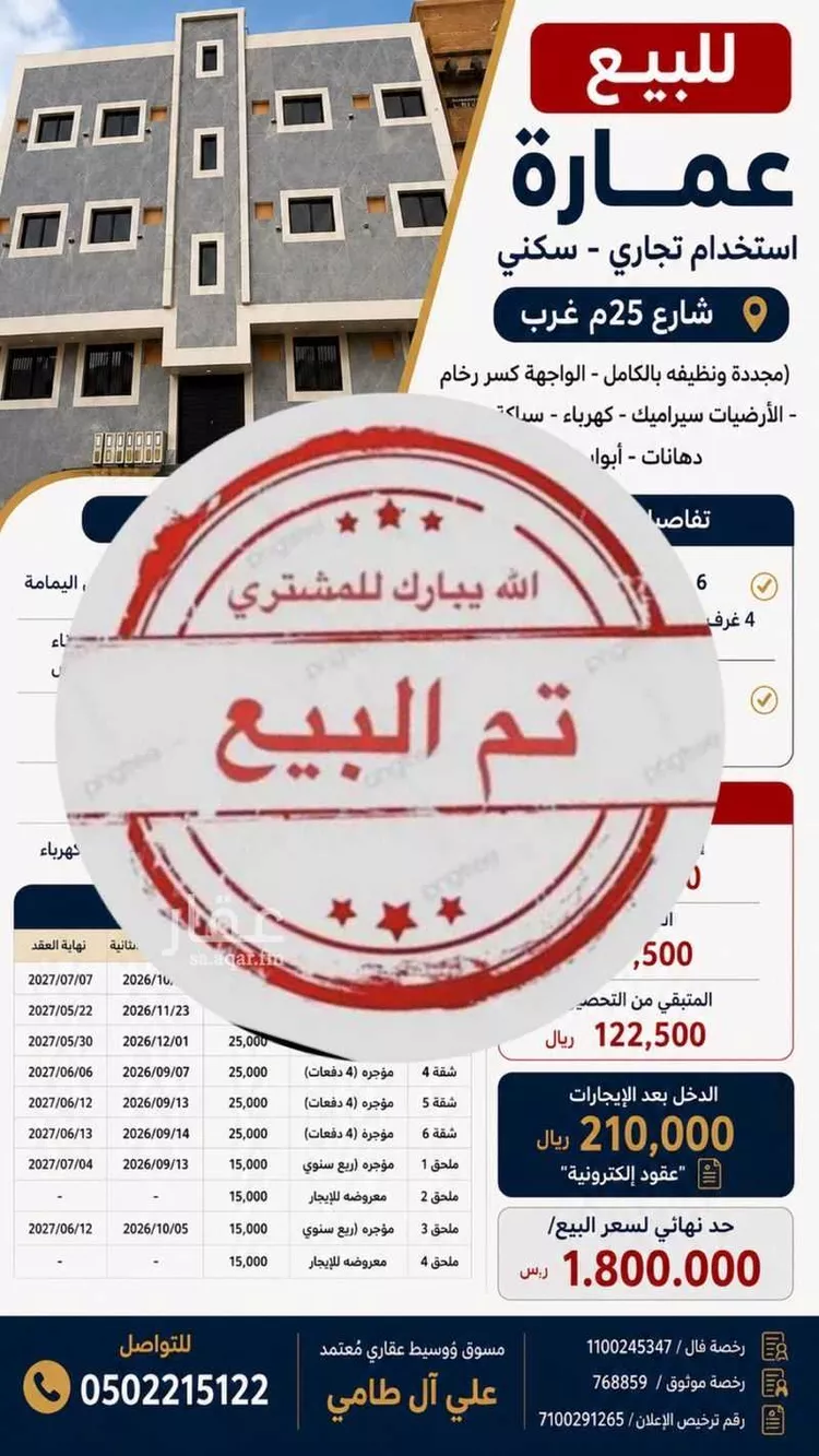 عمارة للبيع في شارع مبايض, حي اليمامة, مدينة الرياض, منطقة الرياض