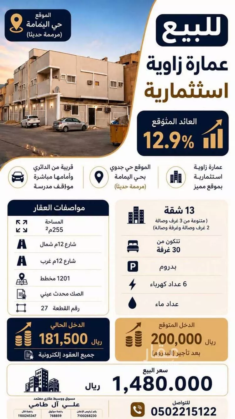 عمارة للبيع في شارع الشلايل, حي اليمامة, مدينة الرياض, منطقة الرياض