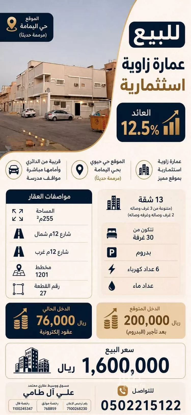عمارة للبيع في شارع الشلايل, حي اليمامة, مدينة الرياض, منطقة الرياض