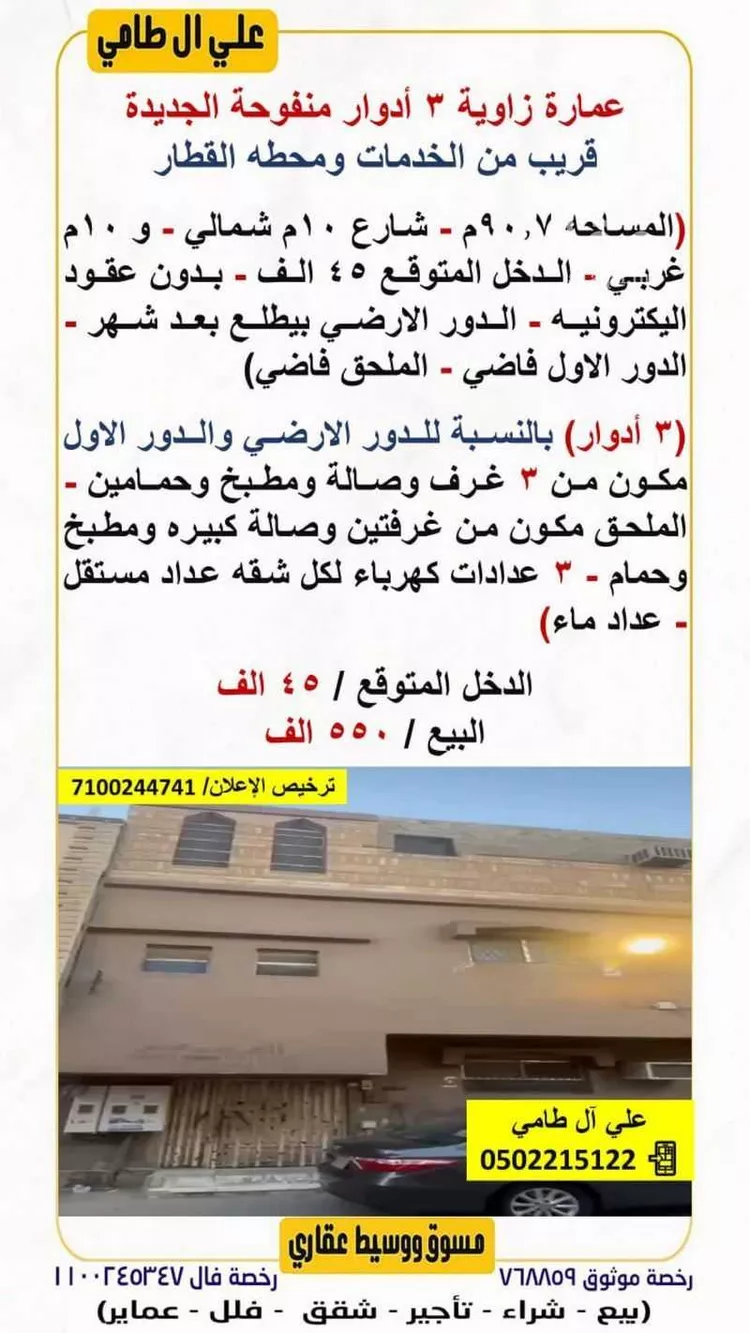 عمارة للبيع في شارع عبدالحق الأزدي, حي منفوحة الجديدة, مدينة الرياض, منطقة الرياض