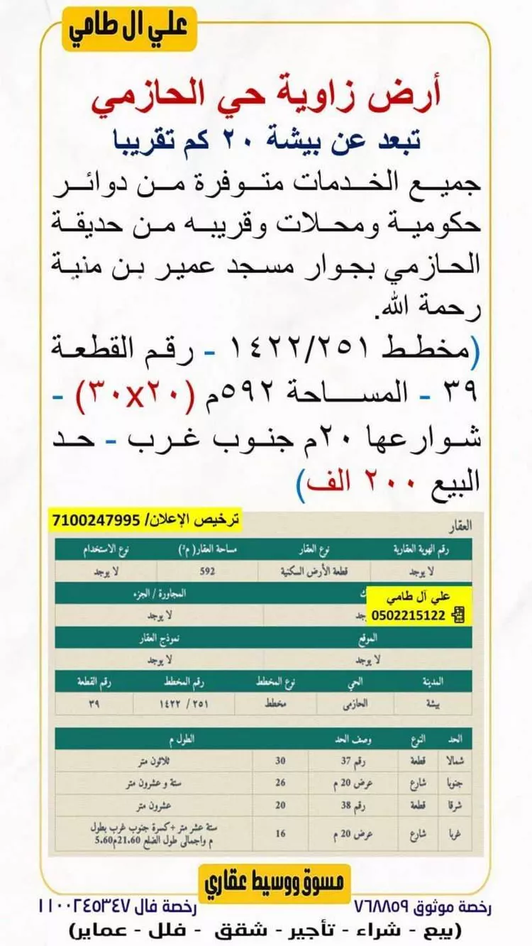 أرض للبيع في حي الاصيهبي, مدينة الاصيهبي, منطقة عسير