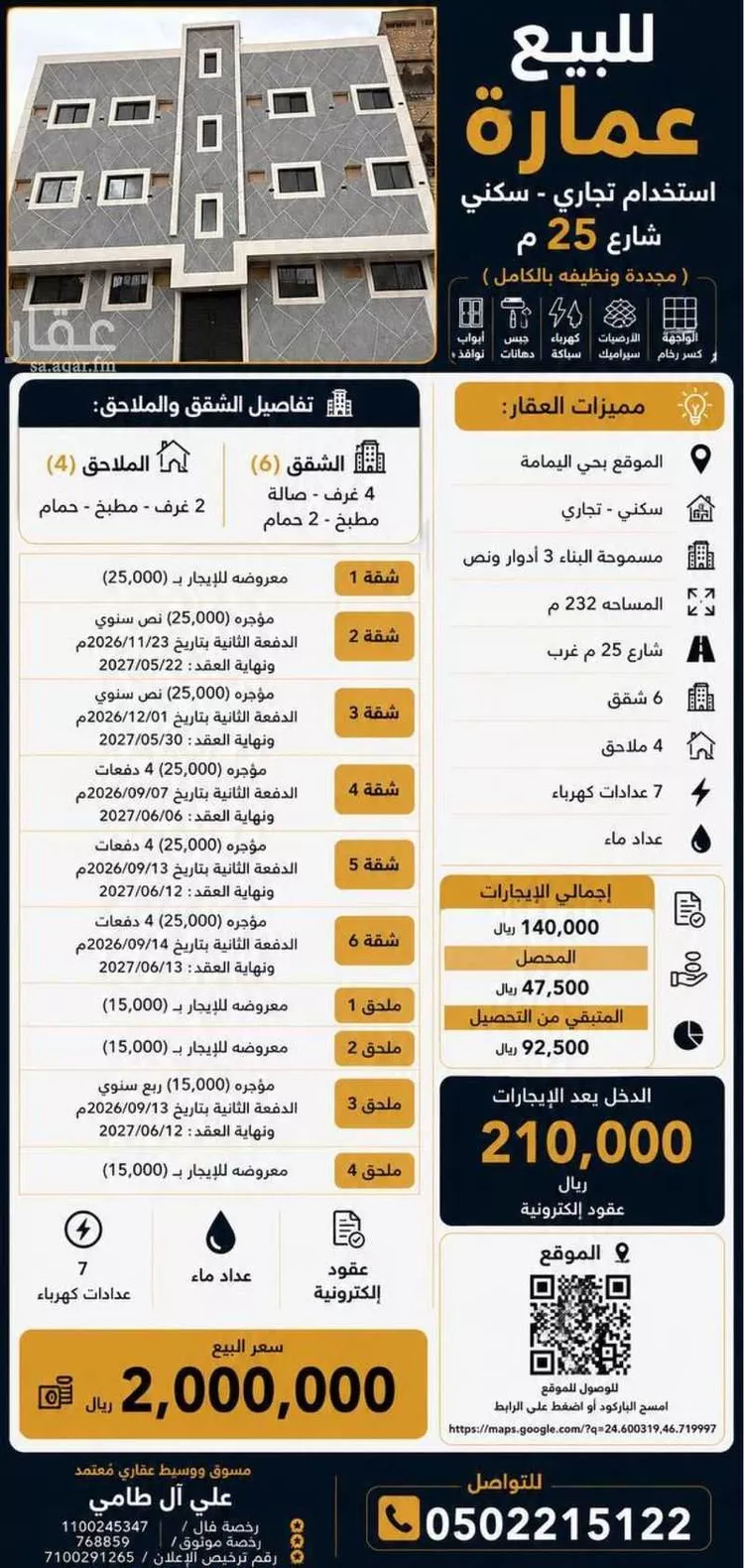 عمارة للبيع في شارع مبايض, حي اليمامة, مدينة الرياض, منطقة الرياض