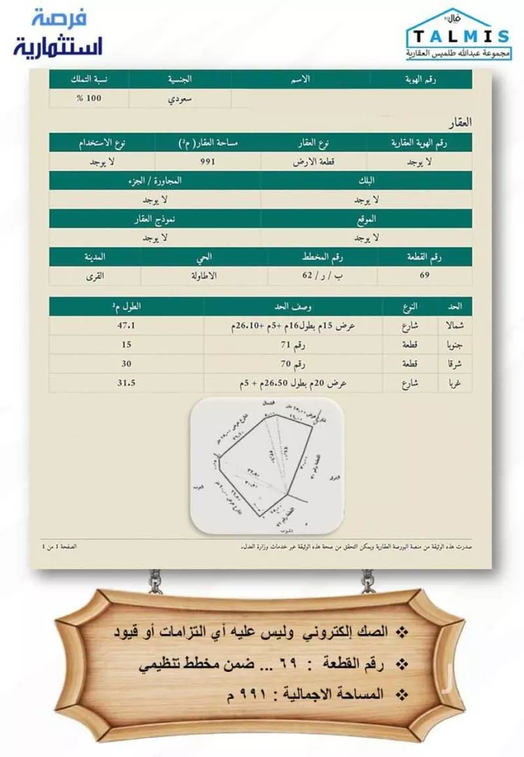 أرض للبيع في مدينة ماطوه, منطقة الباحة صورة 4