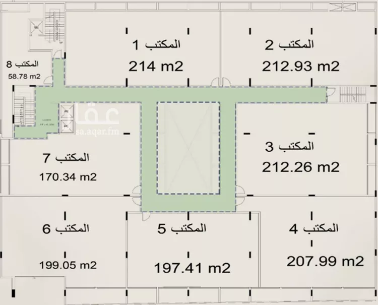 مكتب تجاري للإيجار في شارع الملك عبدالعزيز ابن عبدالرحمن سعود الفرعي, حي الياسمين, مدينة الرياض, منطقة الرياض صورة 3