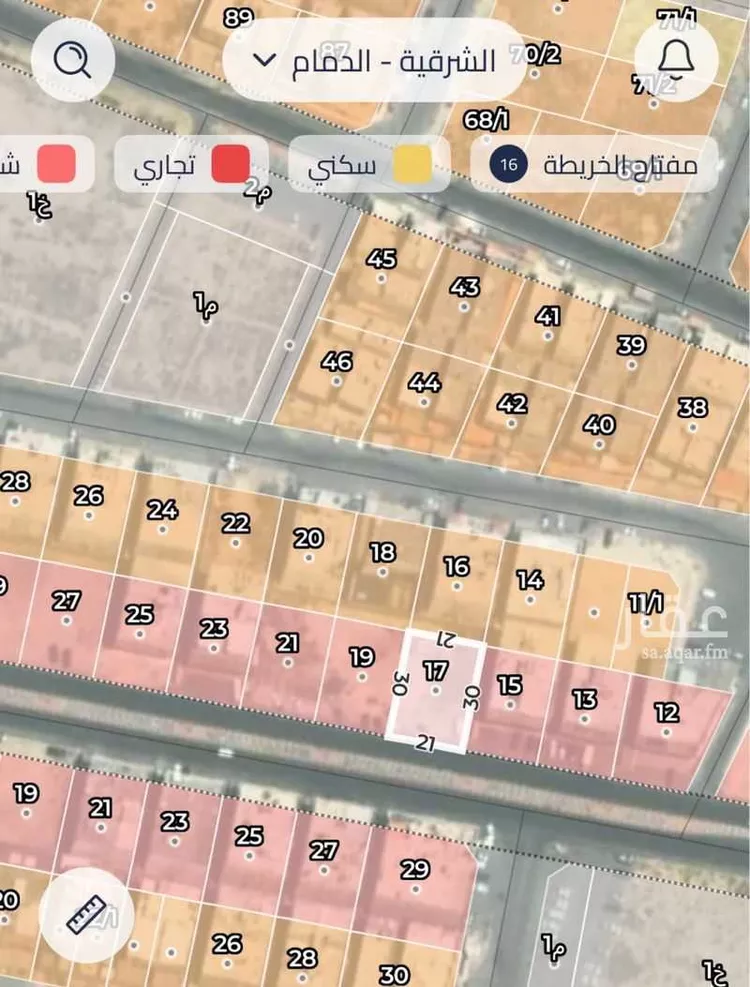 أرض للبيع في شارع الاردن, حي الفيحاء, مدينة الدمام, المنطقة الشرقية