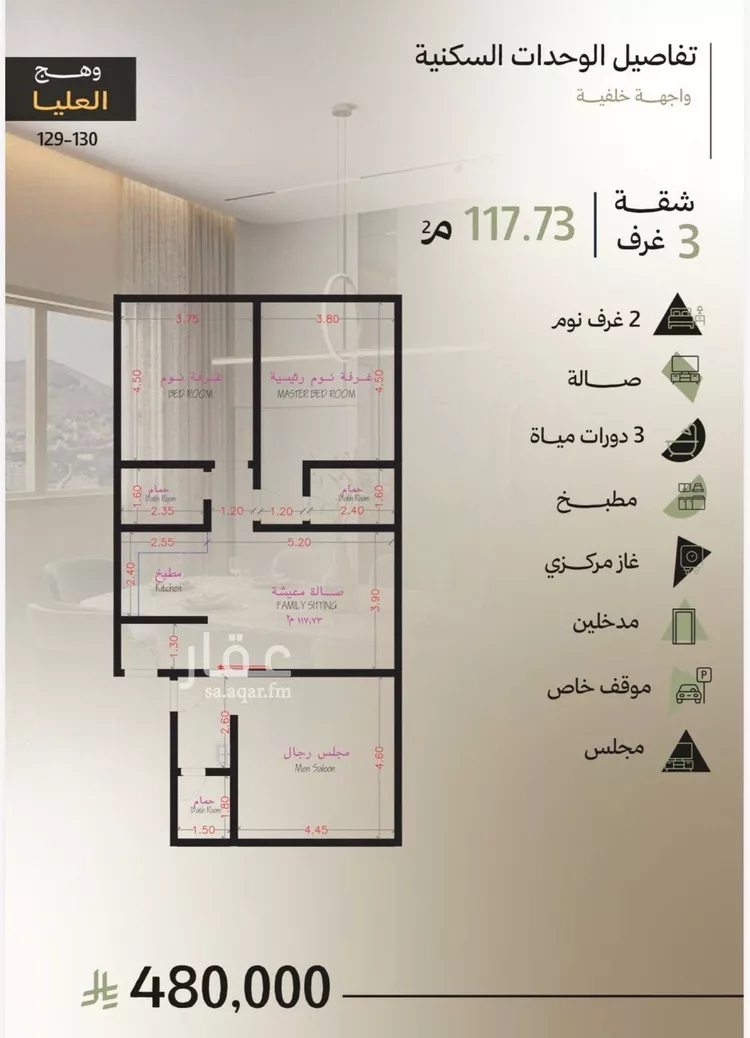 شقة للبيع في شارع إبراهيم الزمزمي, حي أبحر الجنوبية, مدينة جدة, منطقة مكة المكرمة