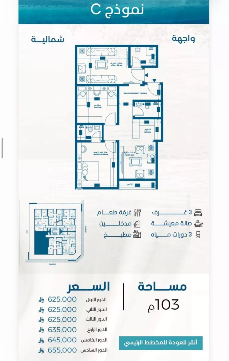 Apartment for Sale in Jeddah Al Ruwais