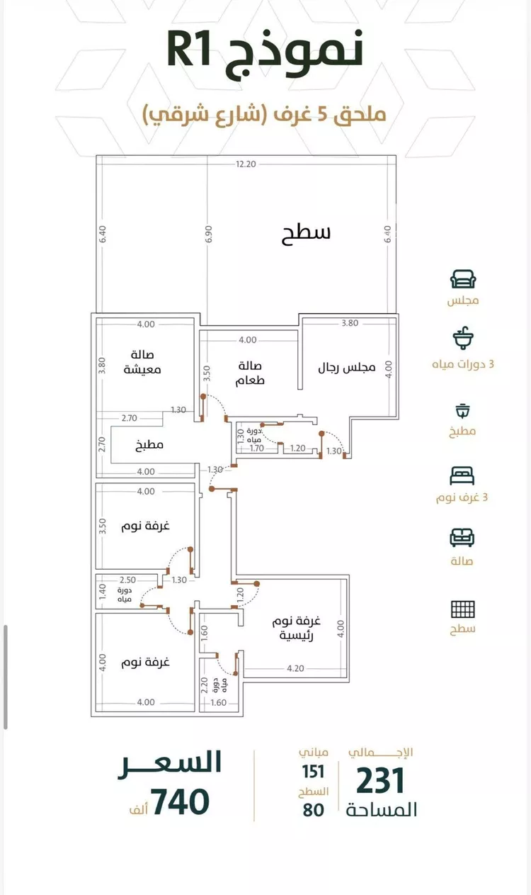 شقة للبيع في شارع أبي القاسم الأنصاري, حي الربوة, مدينة جدة, منطقة مكة المكرمة