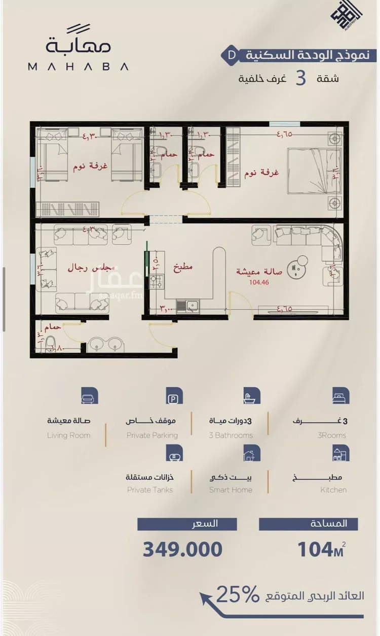 شقة للبيع في شارع برهان الدين الداراني, حي الياقوت, مدينة جدة, منطقة مكة المكرمة صورة 2