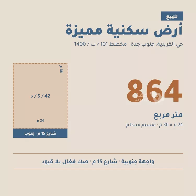 Land for Sale in Jeddah Al Qryniah