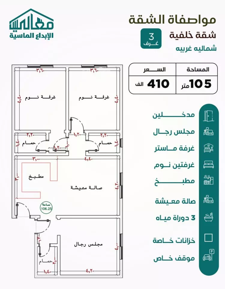 شقة للبيع في شارع الهيثم بن دهر, حي النزهة, مدينة جدة, منطقة مكة المكرمة 5