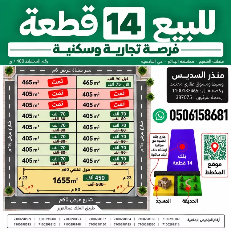 Land for Sale in Al Badayea Al Ulayya
