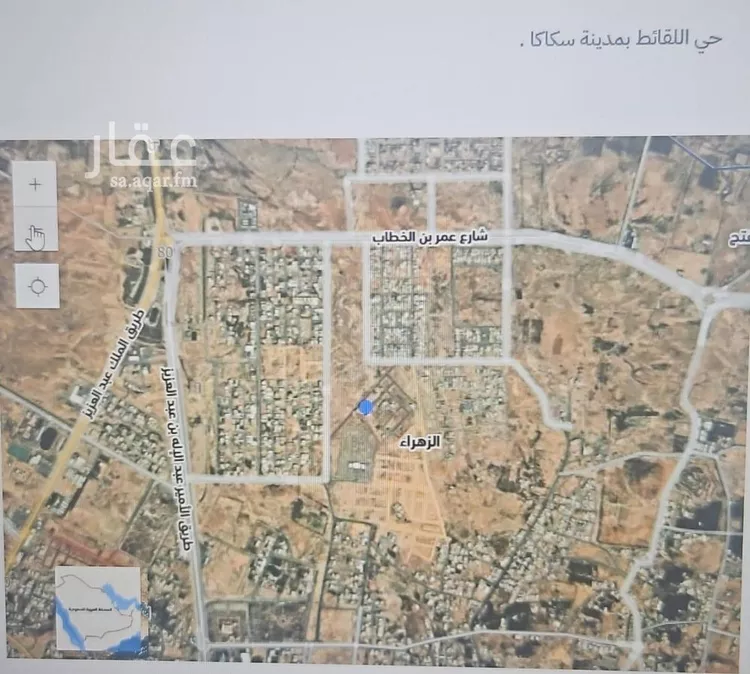 أرض للبيع في شارع لااعلم, حي الزهراء, مدينة سكاكا, منطقة الجوف صورة 2