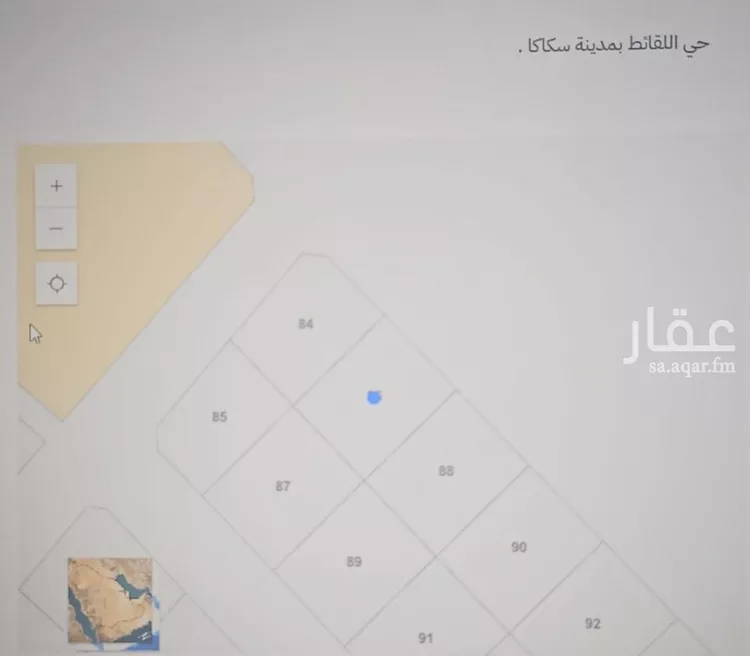 أرض للبيع في شارع لااعلم, حي الزهراء, مدينة سكاكا, منطقة الجوف صورة 3