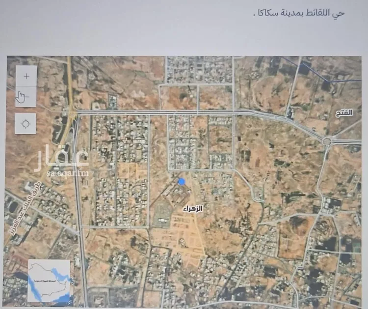 أرض للبيع في شارع لااعلم, حي الزهراء, مدينة سكاكا, منطقة الجوف صورة 4