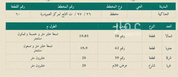 أرض للبيع في شارع الامارة 47, مدينة الحناكية, منطقة المدينة المنورة
