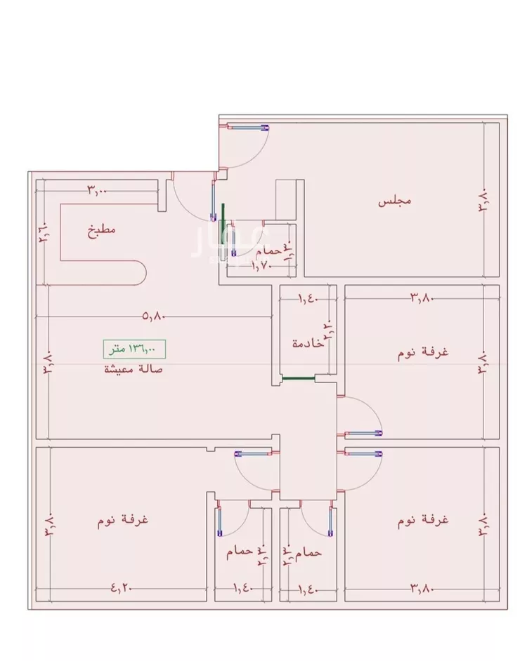 شقة للبيع في شارع السامر, حي الواحة, مدينة جدة, منطقة مكة المكرمة