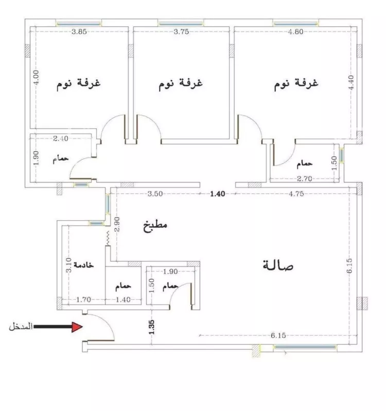 شقة للبيع في شارع الامير ناصر بن سعود بن فرحان ال سعود, حي الياسمين, مدينة الرياض, منطقة الرياض صورة 4