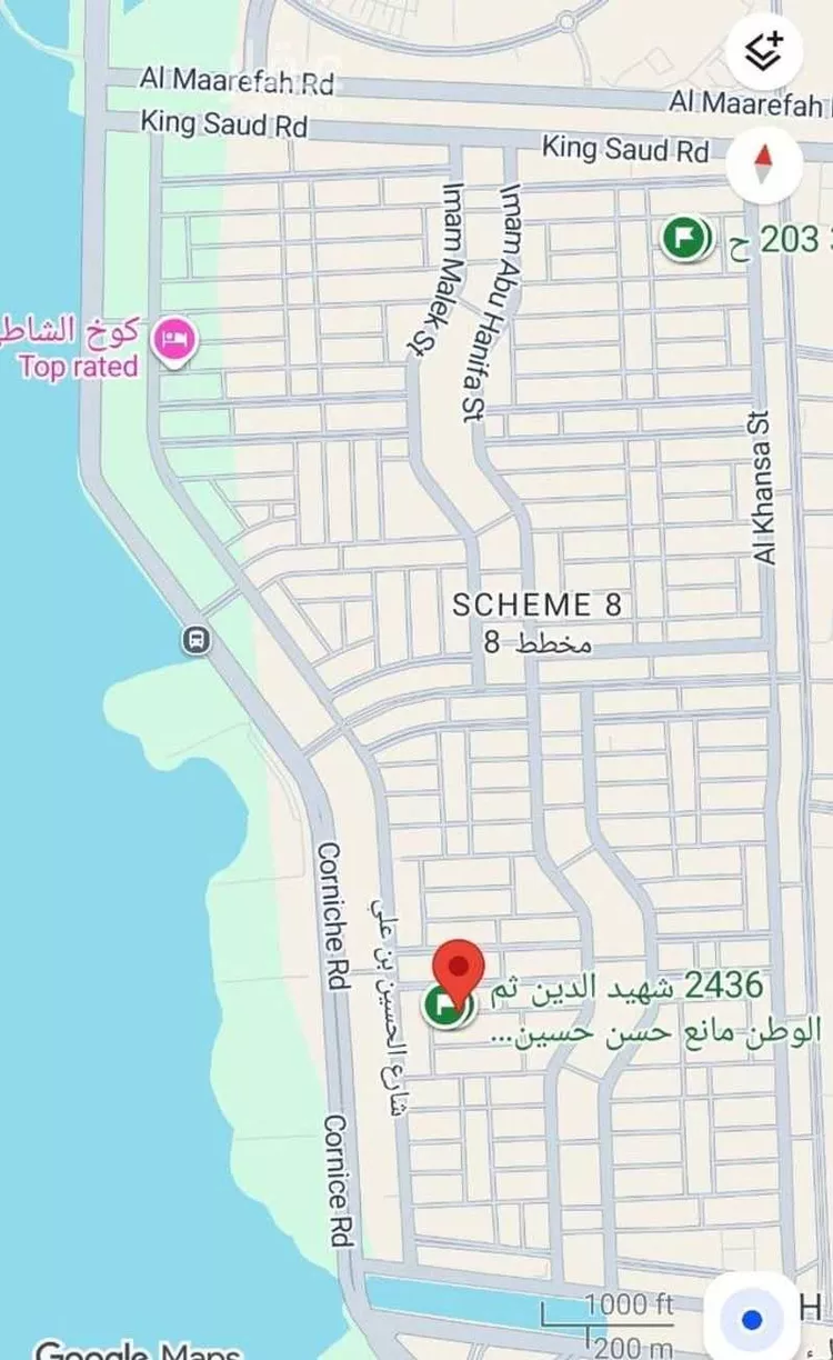 أرض للبيع في شارع شهيد الدين ثم الوطن  مانع حسن حسين التليدي, حي المحمدية 1, مدينة جازان, منطقة جازان صورة 2