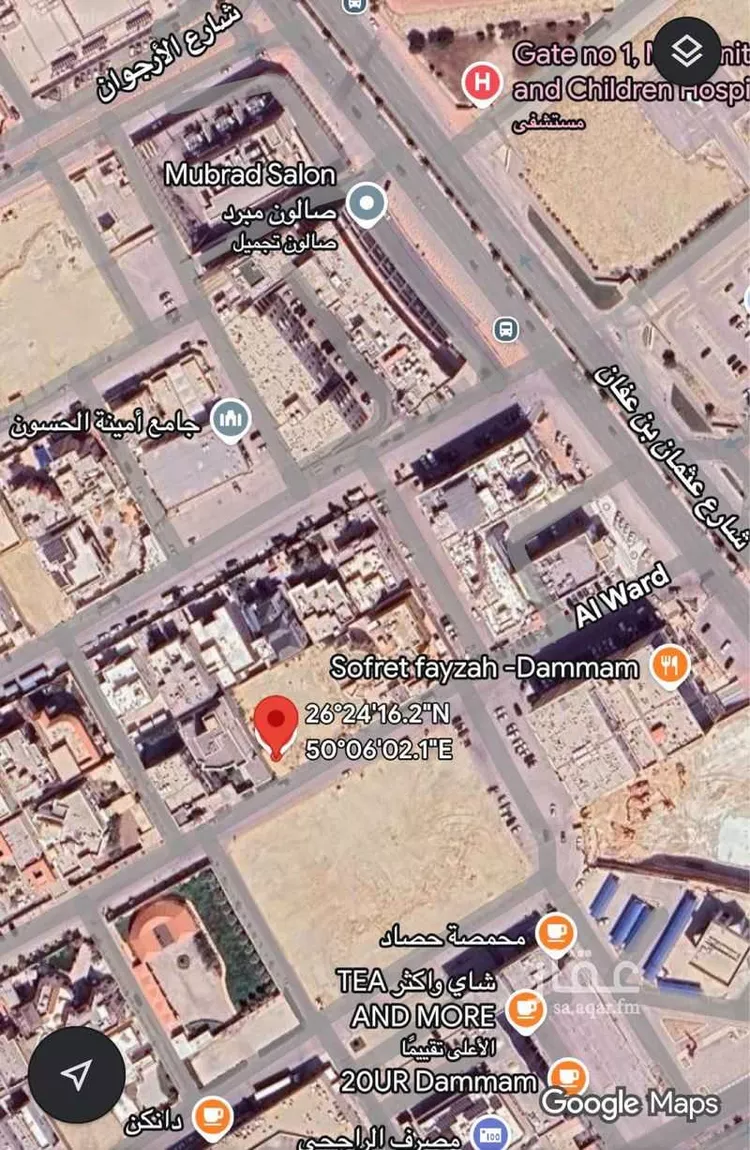أرض للبيع في شارع الورد, حي الريان, مدينة الدمام, المنطقة الشرقية صورة 2