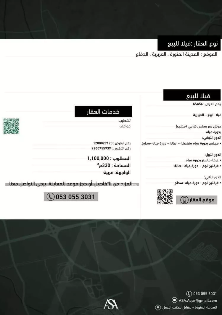 فيلا للبيع في شارع سعد بن ابراهيم بن عبدالرحمن, حي الدفاع, مدينة المدينة المنورة, منطقة المدينة المنورة صورة 2