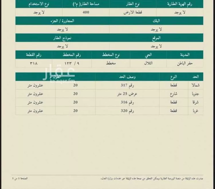 أرض للبيع في شارع حمزة بن عبدالمطلب, حي التلال, مدينة حفر الباطن, المنطقة الشرقية