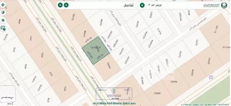 أرض للبيع في شارع تبوك, حي ظهرة لبن, مدينة الرياض, منطقة الرياض صورة 2