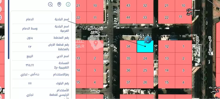 أرض للبيع في شارع الامير محمد ابن عبدالعزيز, حي الربيع, مدينة الدمام, المنطقة الشرقية