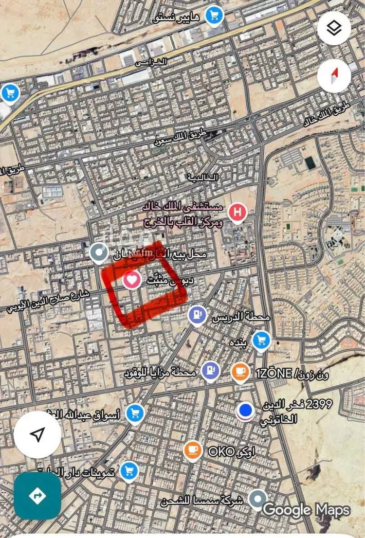 أرض للبيع في شارع أمير باد شاه ، حي الخالدية ، الخرج ، الخرج صورة 2