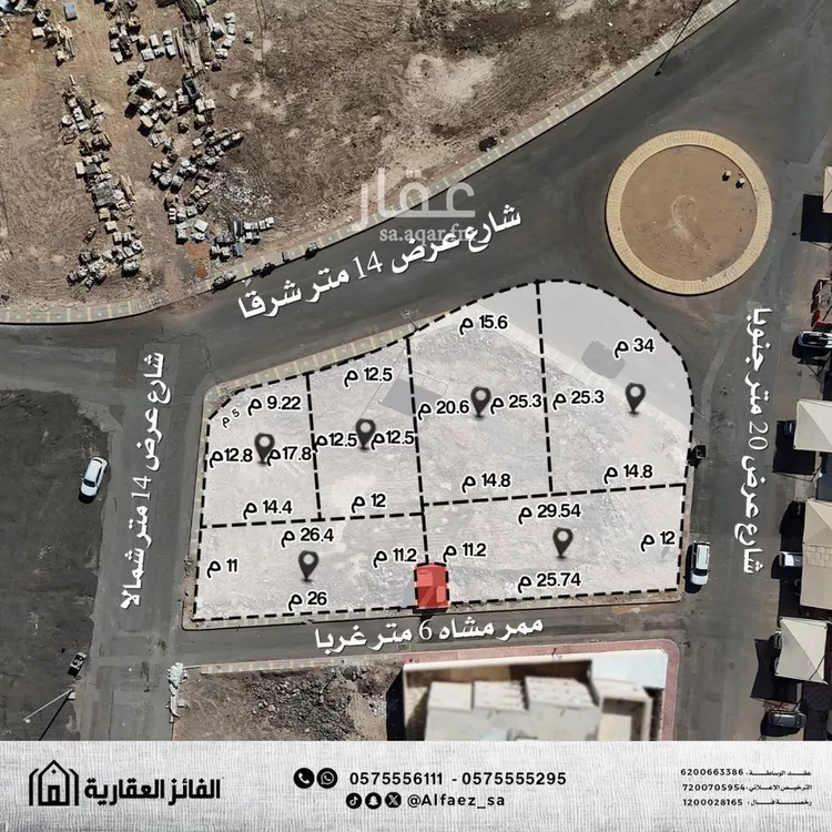 أرض للبيع في شارع عائذ بن الاسود سنان, حي وادي مذينب, مدينة المدينه المنوره, منطقة المدينة المنورة صورة 5