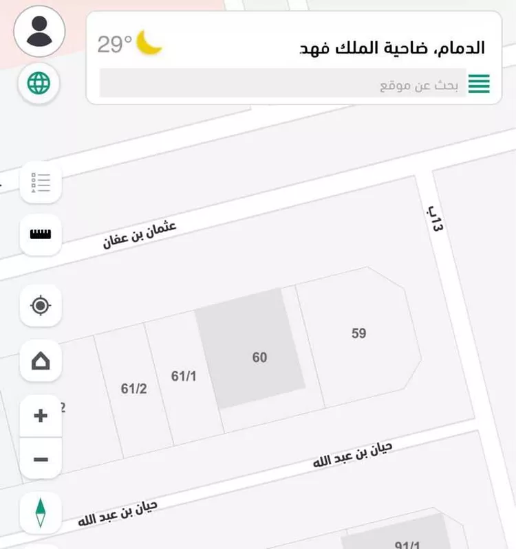 أرض للبيع في شارع عثمان بن عفان, حي ضاحية الملك فهد, مدينة الدمام, المنطقة الشرقية صورة 3
