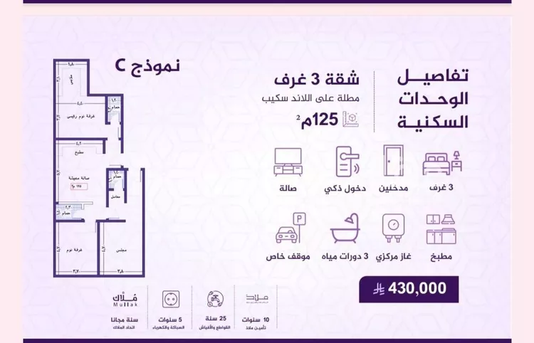 شقة للبيع في شارع احمد بن عيسى الرومي, حي الفيحاء, مدينة جدة, منطقة مكة المكرمة صورة 3