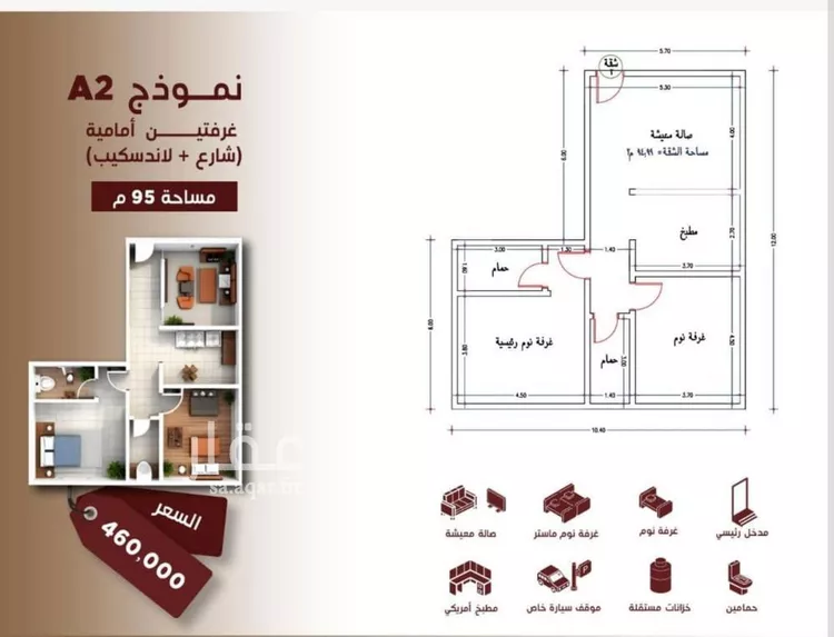 شقة للبيع في شارع ابن الرومي, حي الحمراء, مدينة جدة, منطقة مكة المكرمة صورة 2