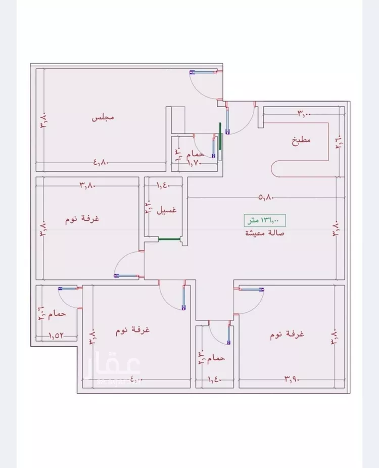 شقة للبيع في شارع السامر, حي الواحة, مدينة جدة, منطقة مكة المكرمة