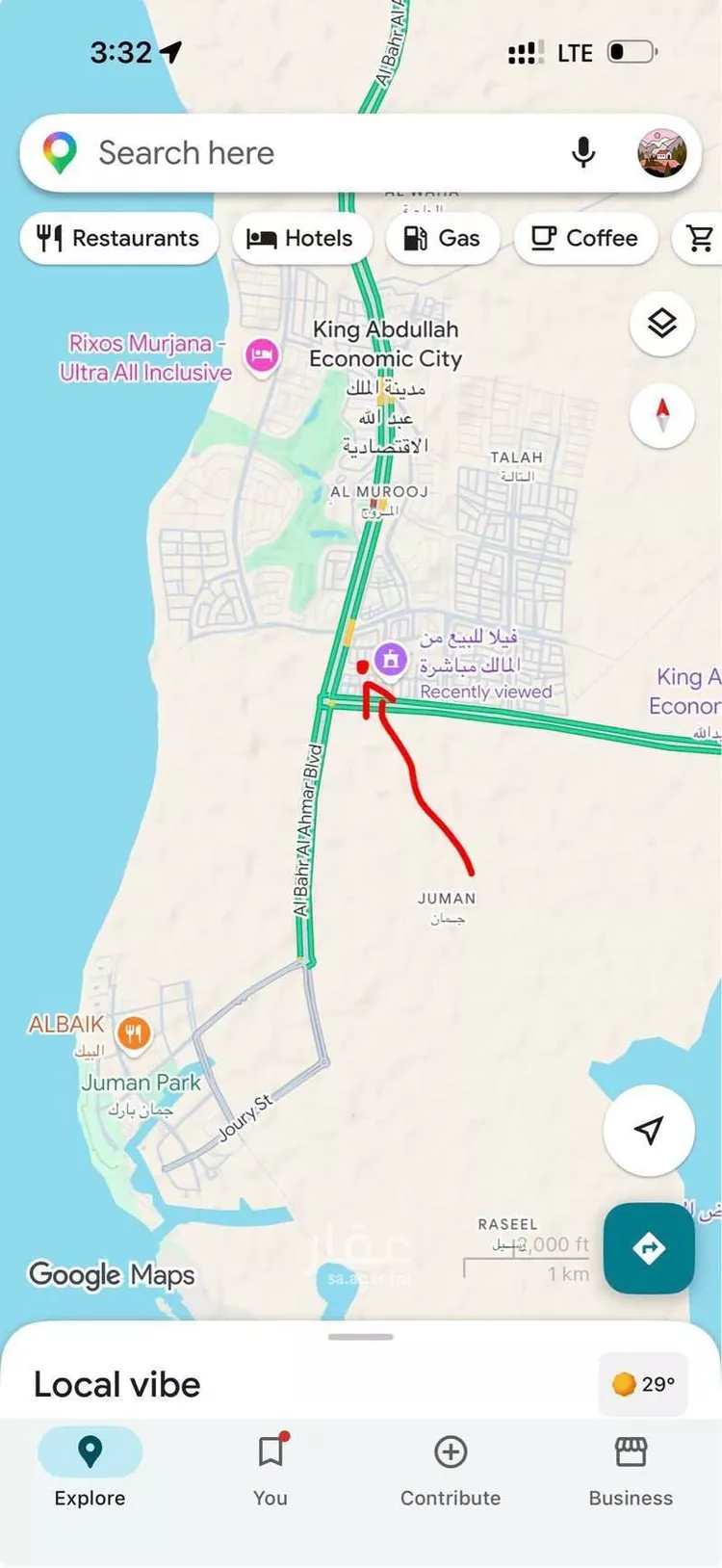 أرض للبيع في شارع الزعفران ، حي المروج ، مدينة الملك عبد الله الاقتصادية ، رابغ صورة 4