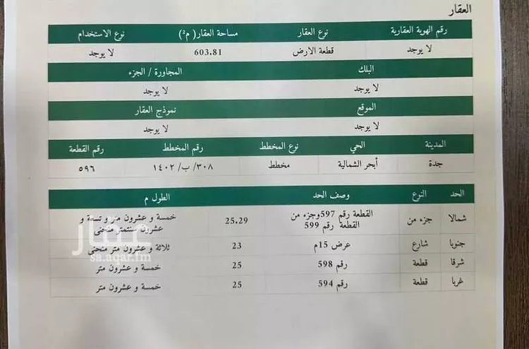 أرض للبيع في شارع فضيلة الشيخ محمد طاهر أفندي ، حي المنارات ، جدة ، جدة