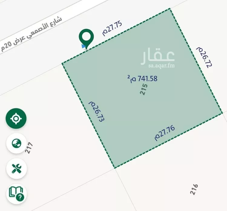 أرض للبيع في شارع الأصمعي, حي الفيحاء, مدينة الرياض, منطقة الرياض صورة 3