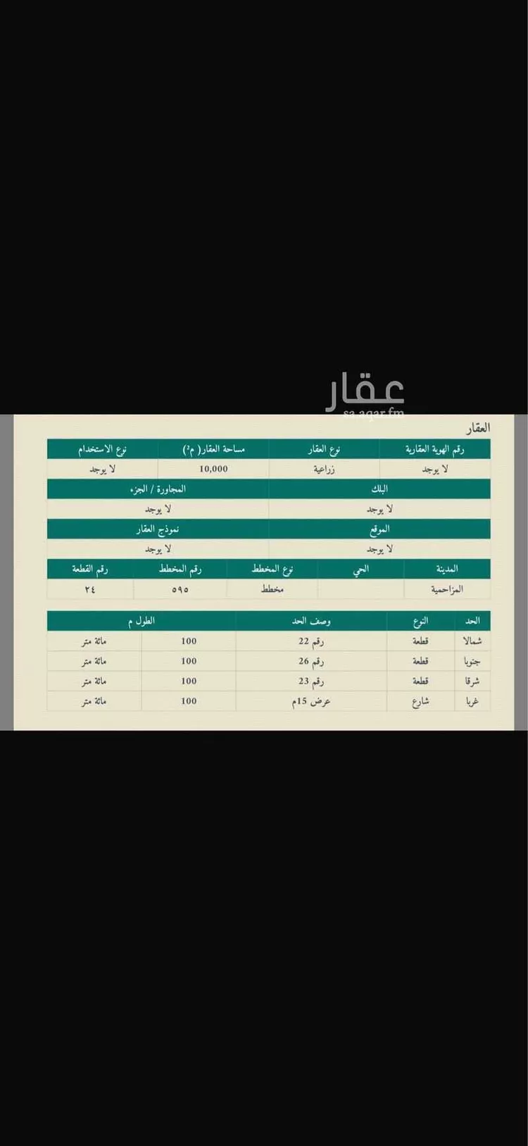 أرض للبيع في شارع شارع, حي ام طليحه, مدينة مرات - ام طليحه, منطقة الرياض صورة 2