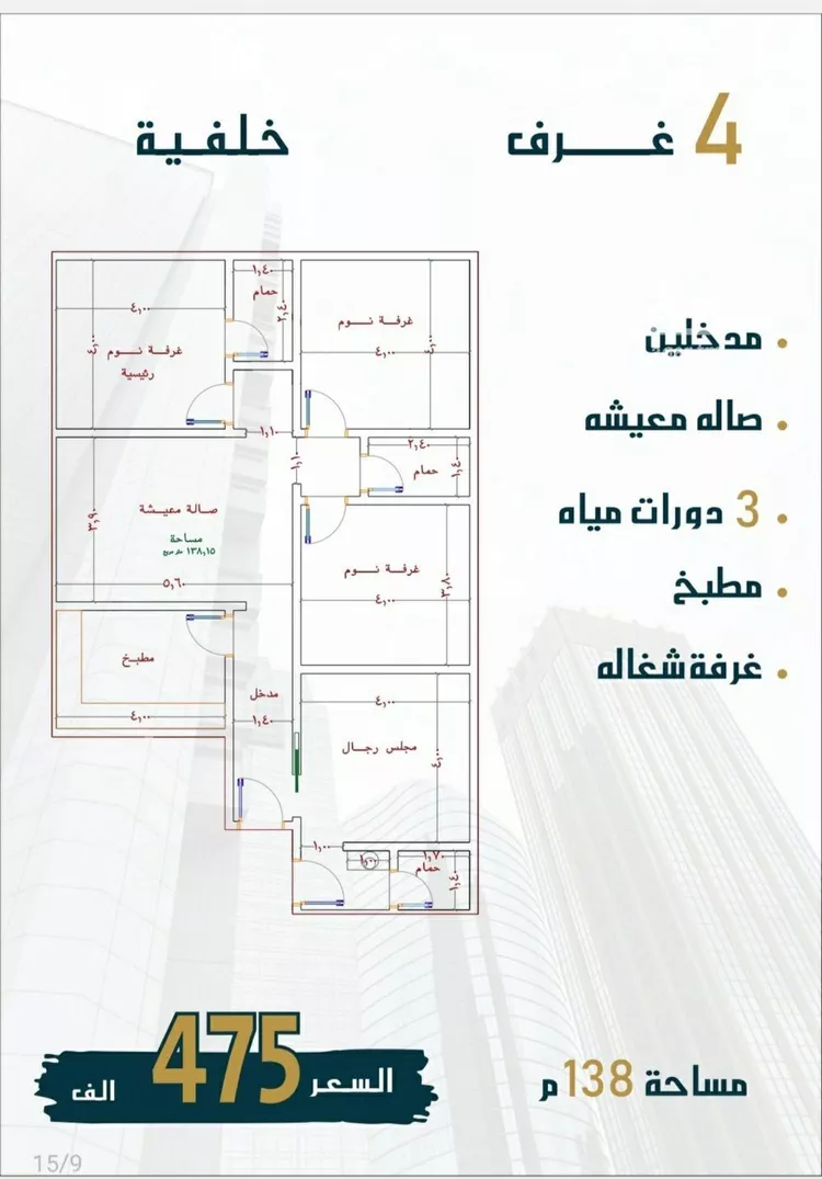 شقة للبيع في شارع الامير عبدالمجيد, حي الصواري, مدينة جدة, منطقة مكة المكرمة صورة 2
