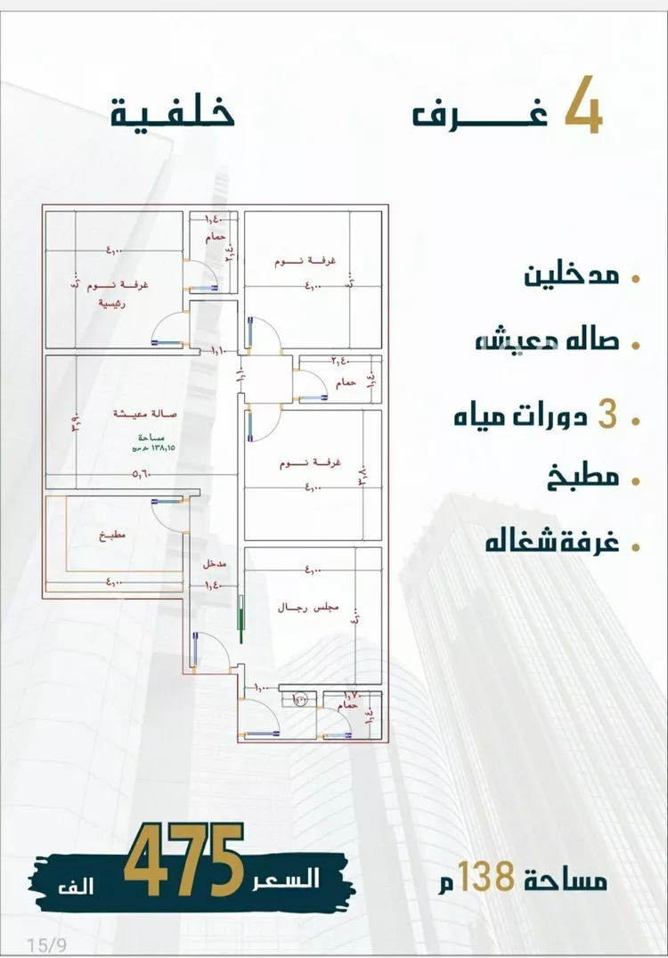 شقة للبيع في شارع الامير عبدالمجيد, حي الصواري, مدينة جدة, منطقة مكة المكرمة صورة 2