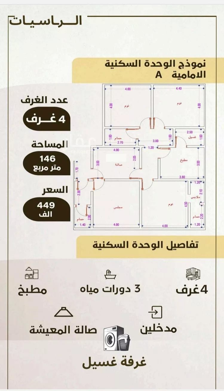 شقة للبيع في شارع الواحة, حي الواحة, مدينة جدة, منطقة مكة المكرمة صورة 2